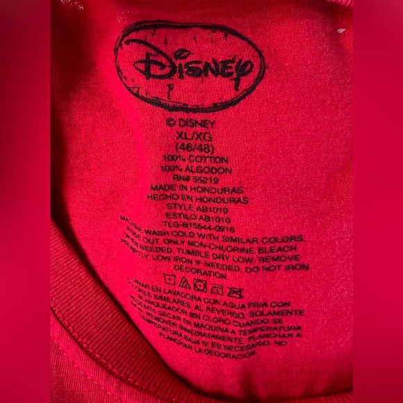 Disney Mickey Mouse Super Cute Grandpa Red Tee Shirt. Size XL. - Picture 5 of 5